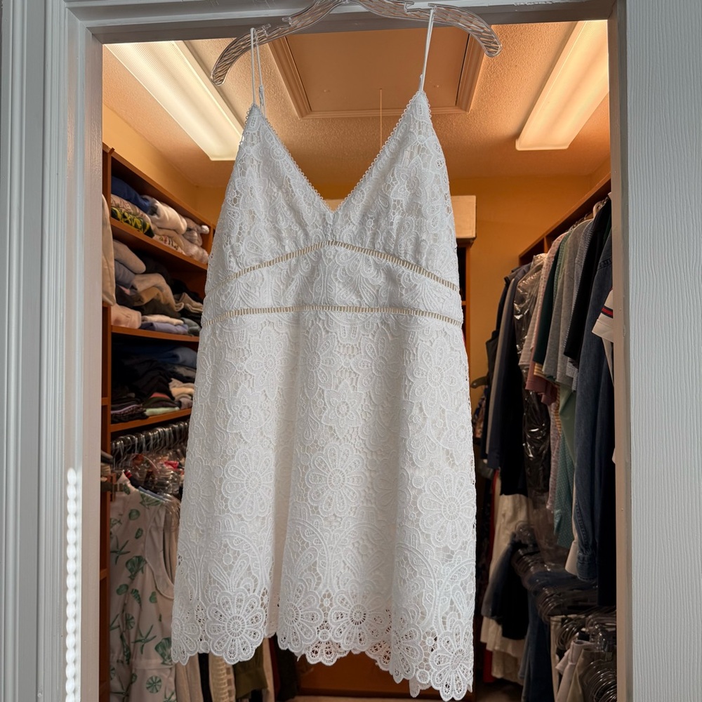 Abercrombie & Fitch Ivory Lace Mini Dress